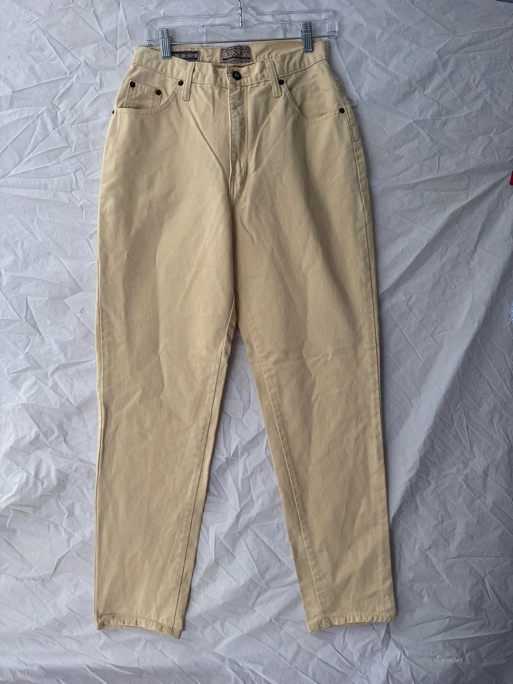 Vintage Express Butter Yellow High-Rise Tapered Leg Jeans - Picture 1 of 6